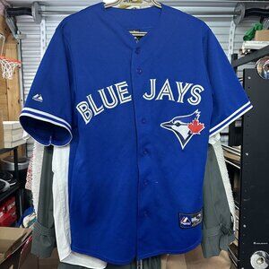 Majestic Toronto Blue Jays Jose Reyes #7 Baseball Jersey Vintage Men's XL Blue